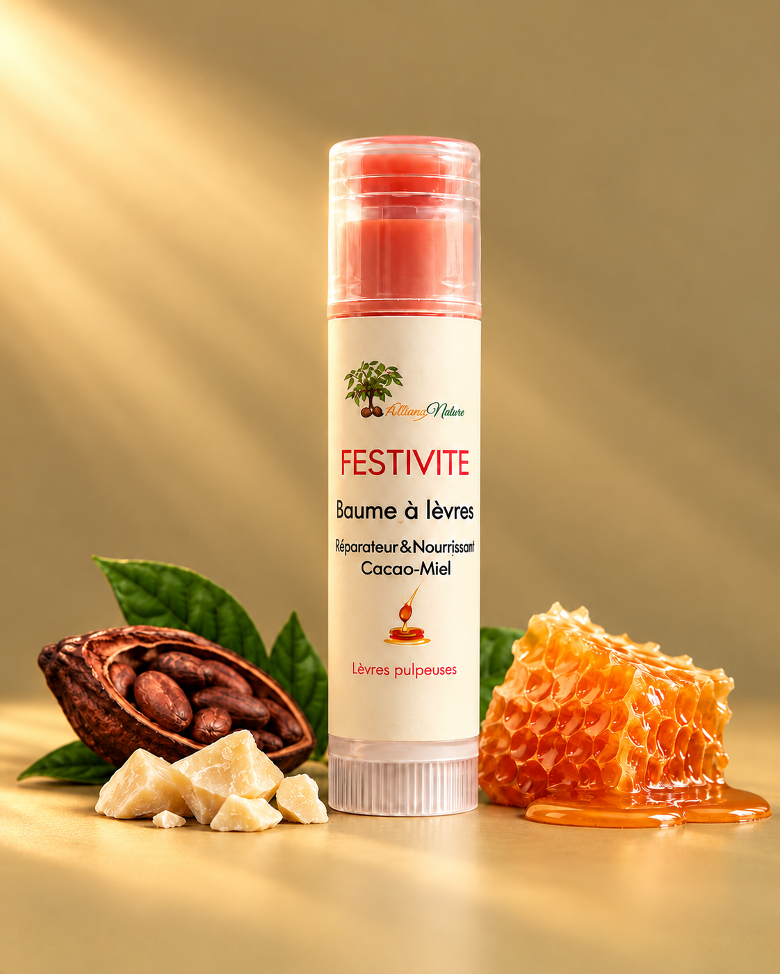 Baume lèvres cacao-miel FESTIVITE